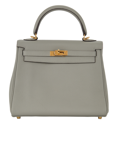 Kelly 25 In Gris Mouette Togo, front view